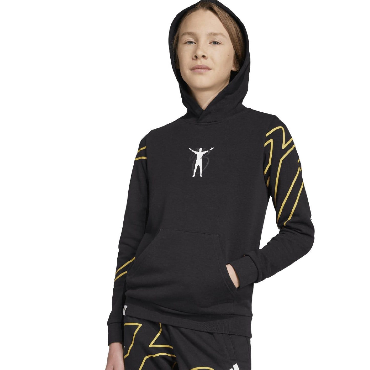 Black - Pack Shot - Adidas Childrens-Kids Jude Bellingham Hoodie