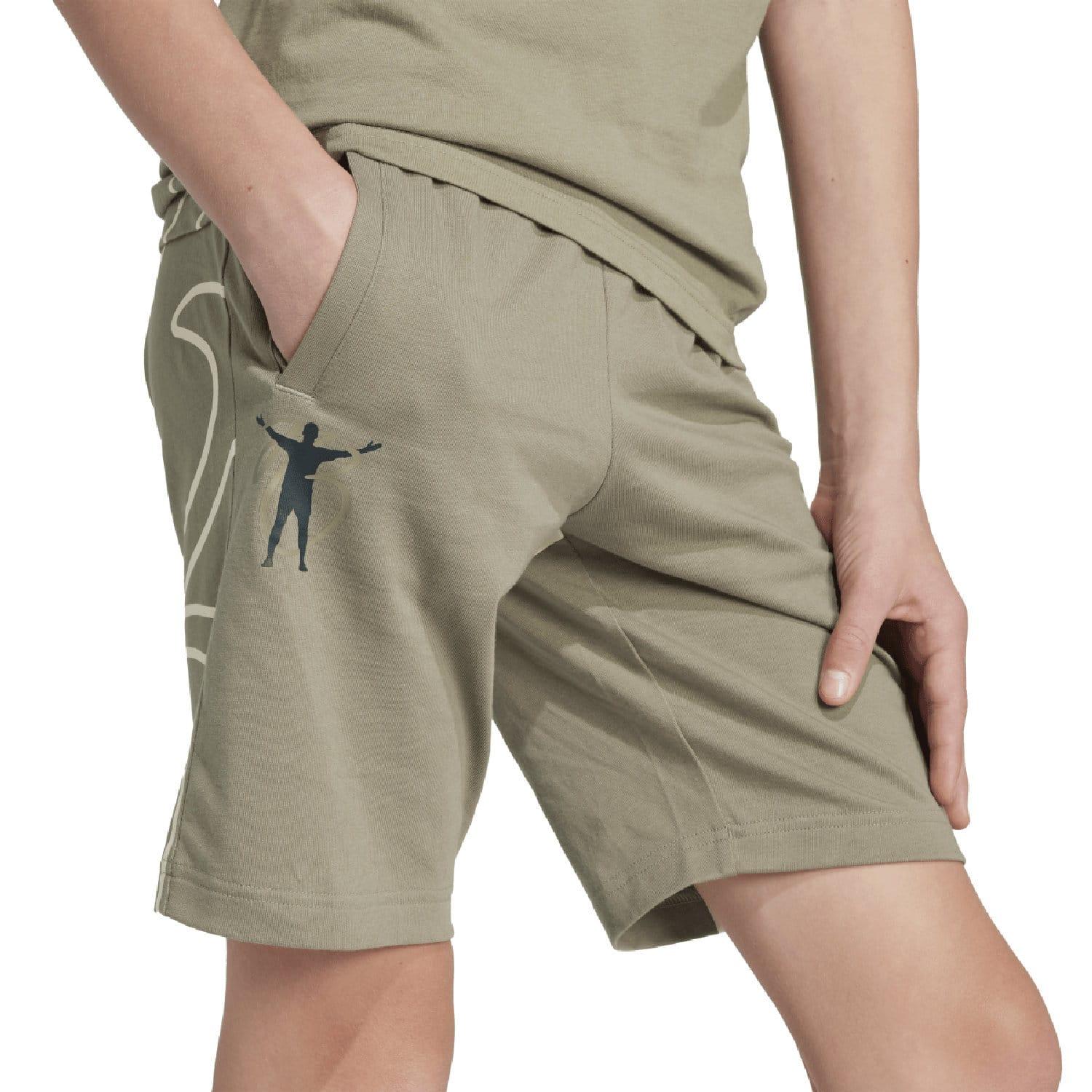 Grey - Side - Adidas Childrens-Kids Jude Bellingham Shorts