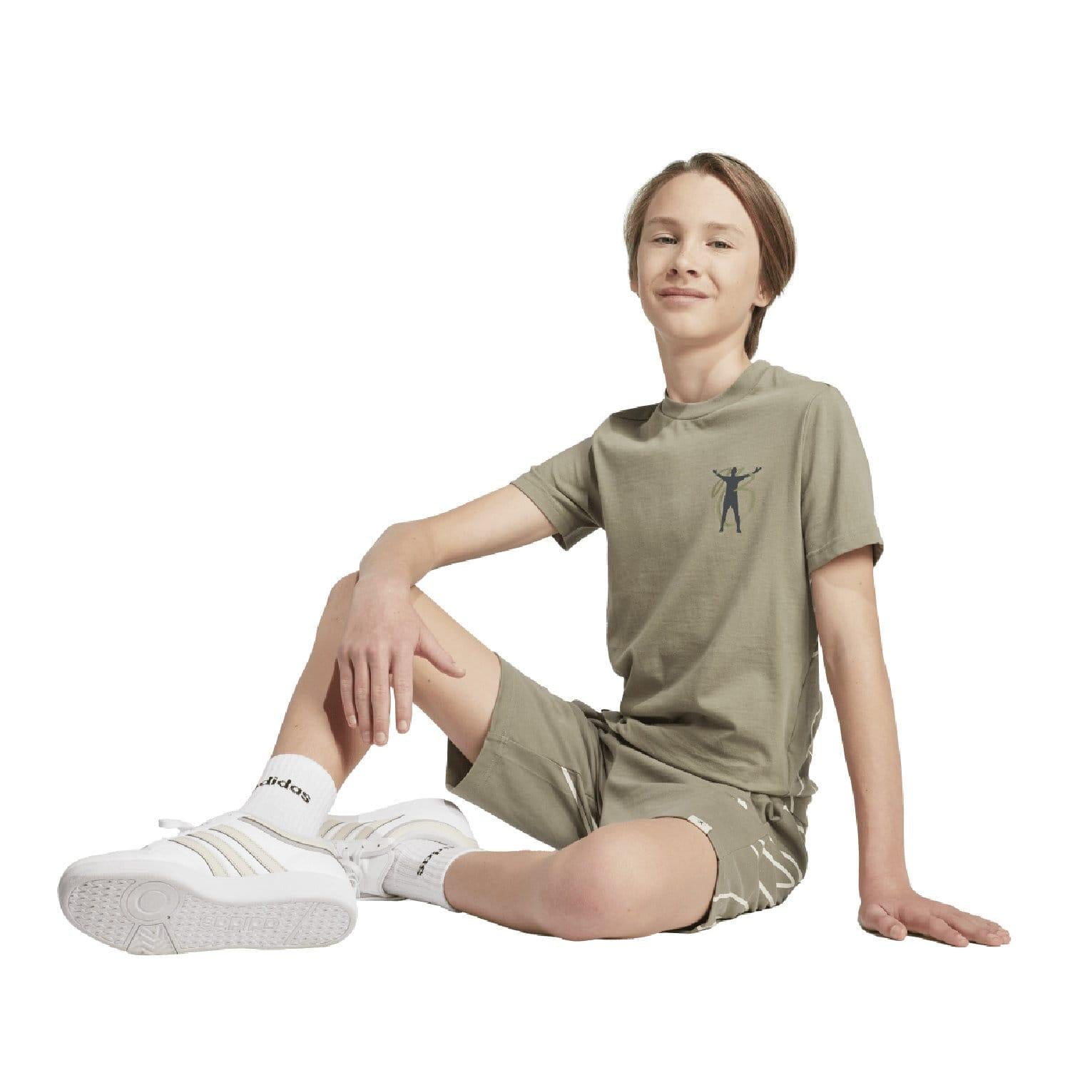 Grey - Close up - Adidas Childrens-Kids Jude Bellingham Shorts