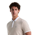 Cream - Side - Original Penguin Mens Mini Jacquard Polo Shirt