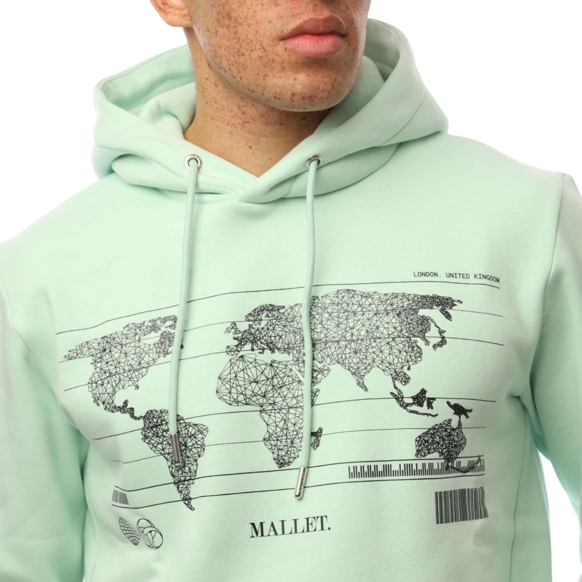 Green - Side - Mallet Mens Jasper Global Hoodie