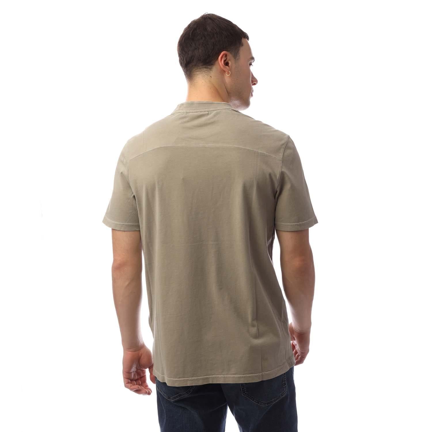 Beige - Back - Lyle & Scott Mens Natural Dyed Crew Neck T-Shirt