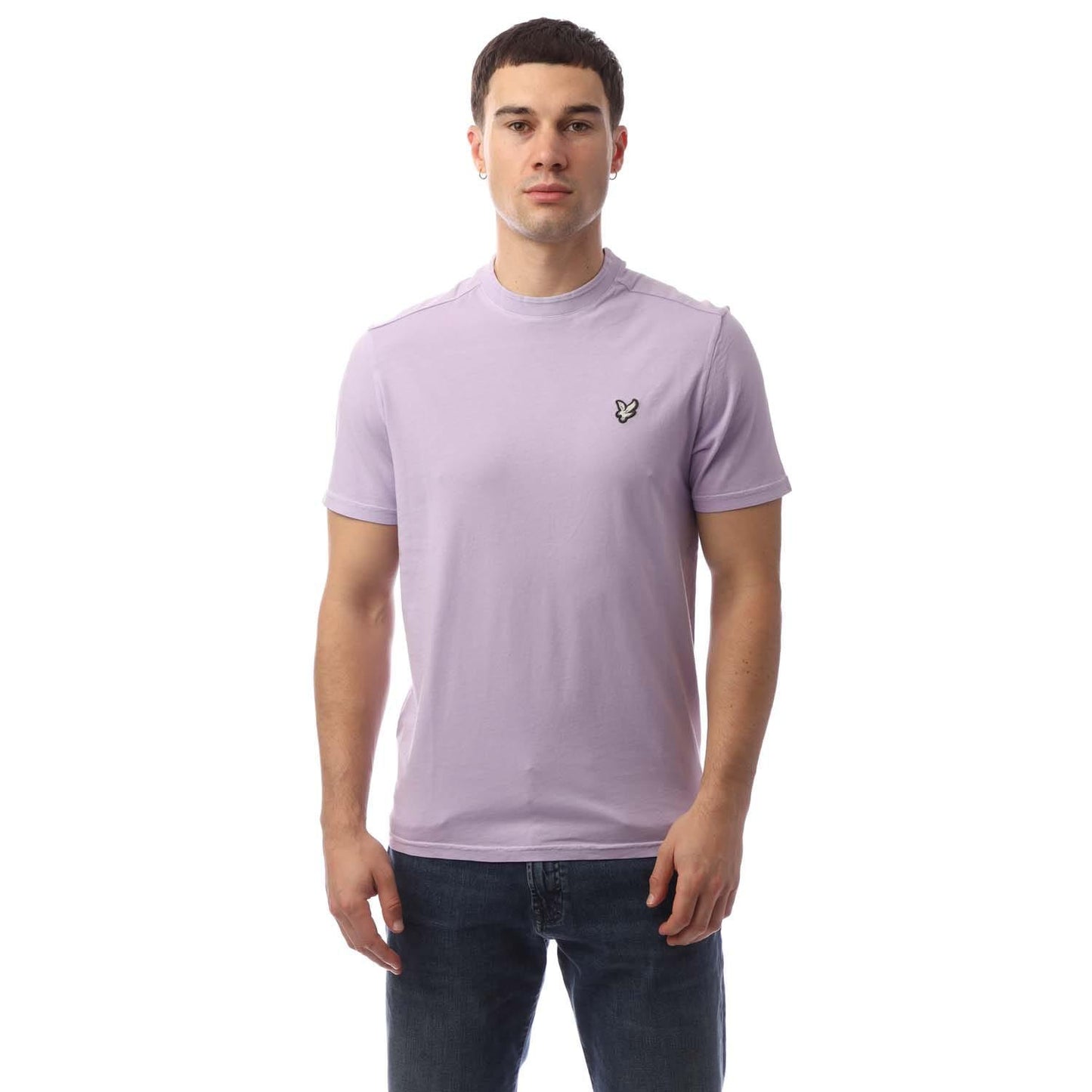 Purple - Front - Lyle & Scott Mens Natural Dyed Crew Neck T-Shirt