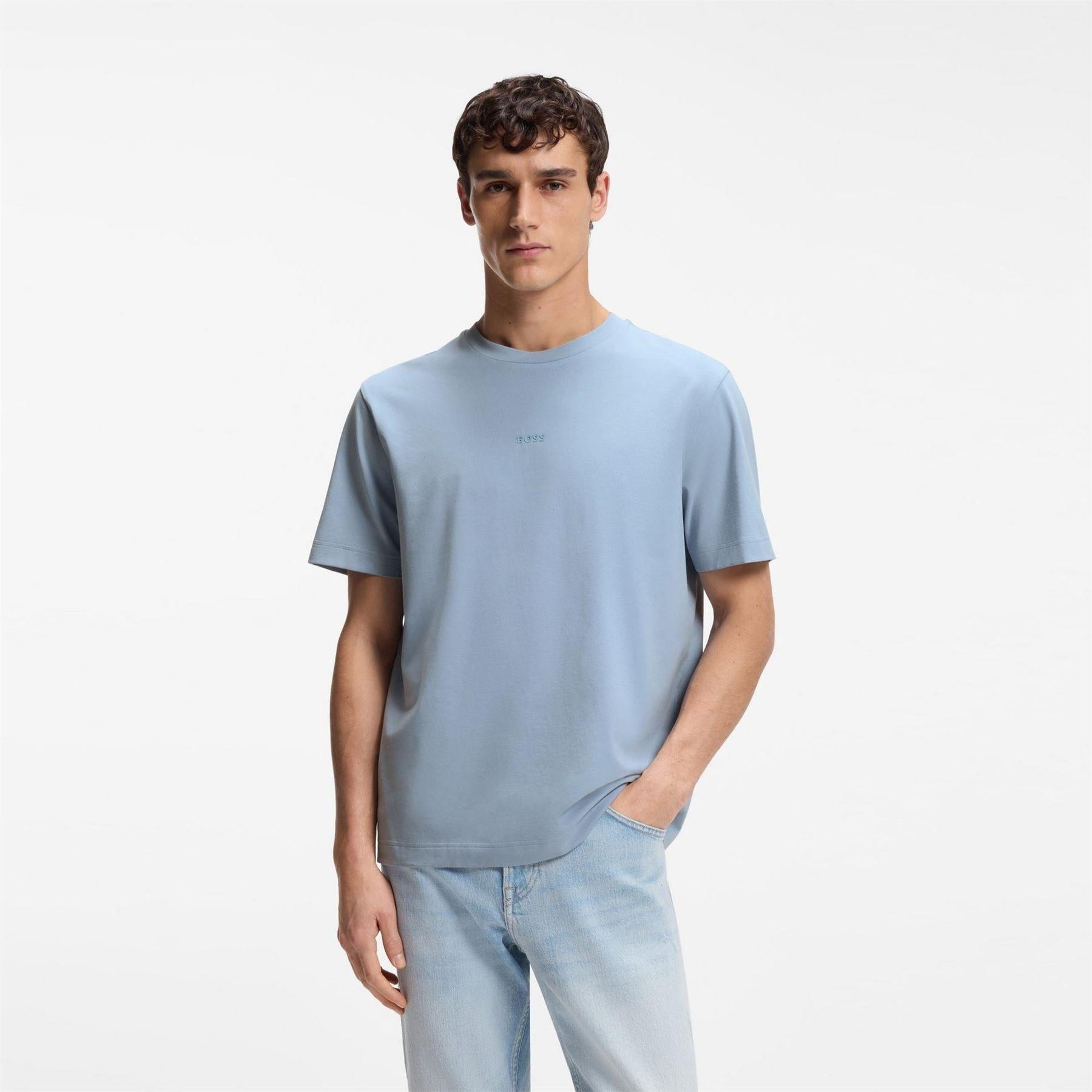 Blue - Back - Boss Mens Tchup T-Shirt