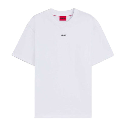 White - Back - Hugo Mens Dapolino Print Logo T-Shirt