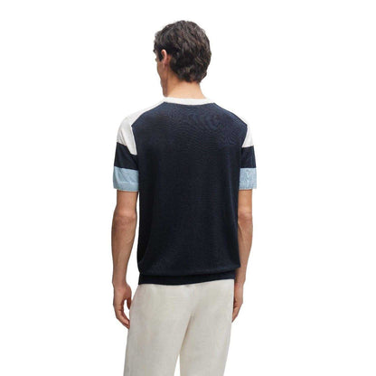 Dark Blue - Back - Boss Mens Tramonte T-Shirt