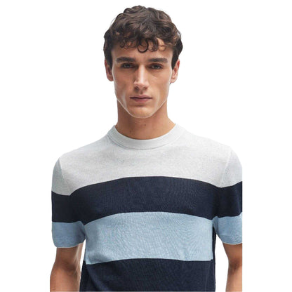 Dark Blue - Side - Boss Mens Tramonte T-Shirt