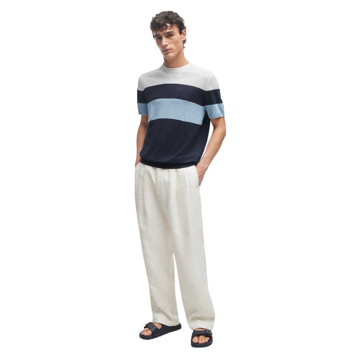 Dark Blue - Pack Shot - Boss Mens Tramonte T-Shirt