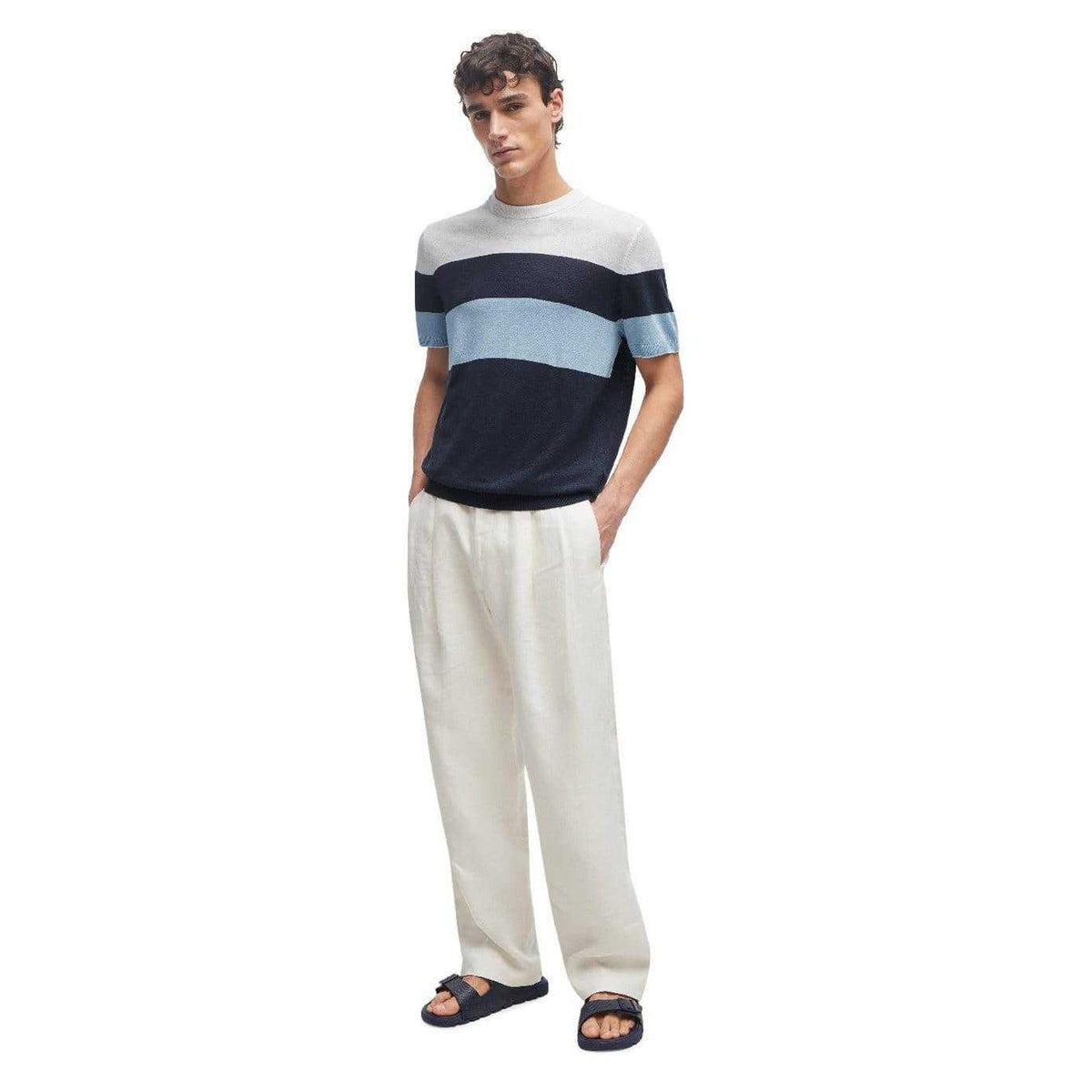 Dark Blue - Pack Shot - Boss Mens Tramonte T-Shirt