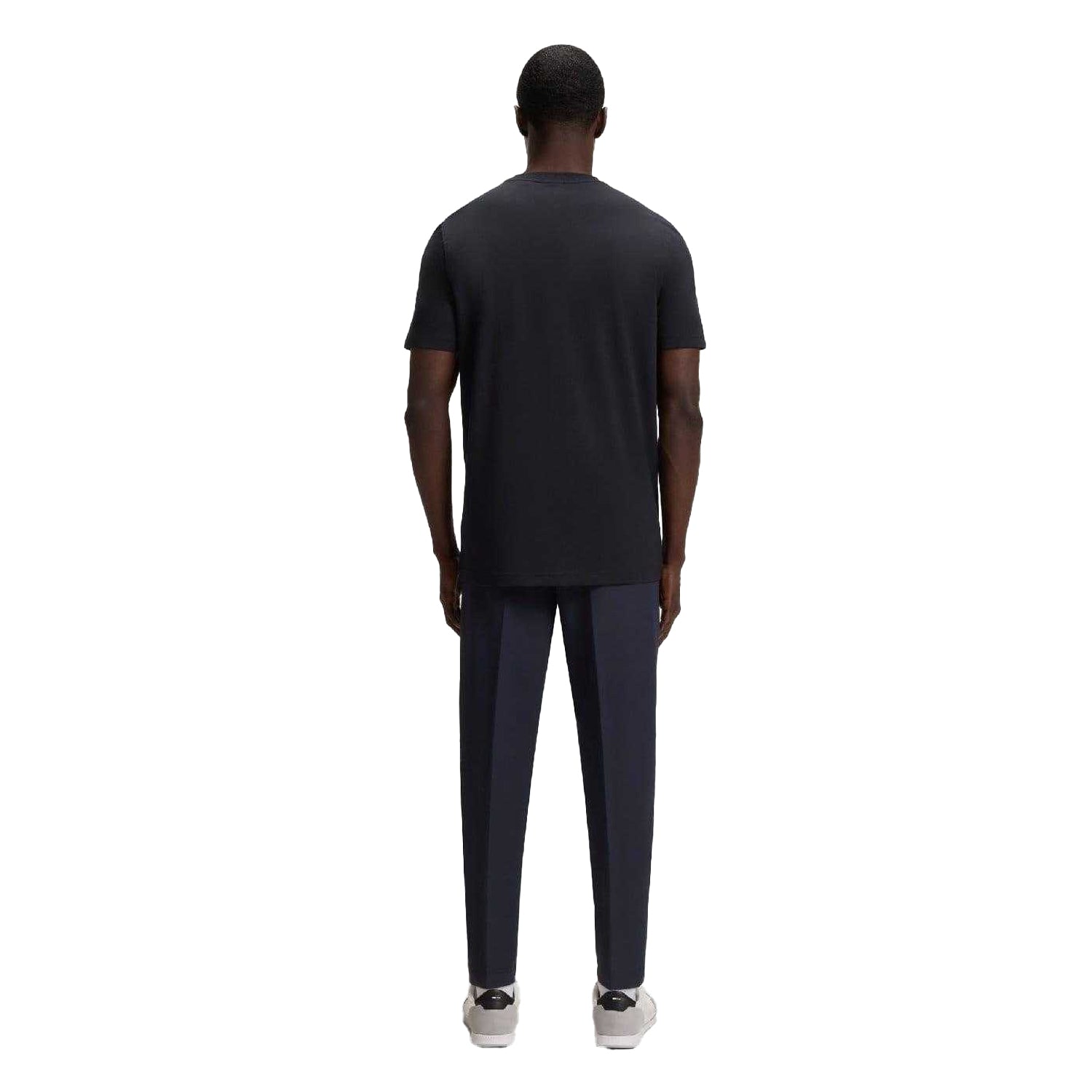 Dark Blue - Back - Boss Mens Contrast Logo T-Shirt