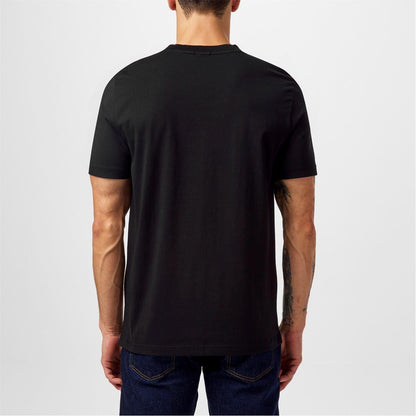 Black - Side - Boss Mens Contrast Logo T-Shirt