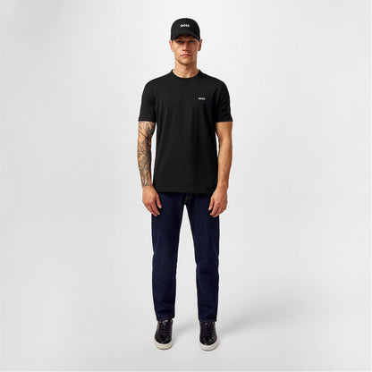 Black - Lifestyle - Boss Mens Contrast Logo T-Shirt