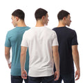 Blue-White-Black - Back - Lyle & Scott Mens Basic T-Shirt (Pack of 3)