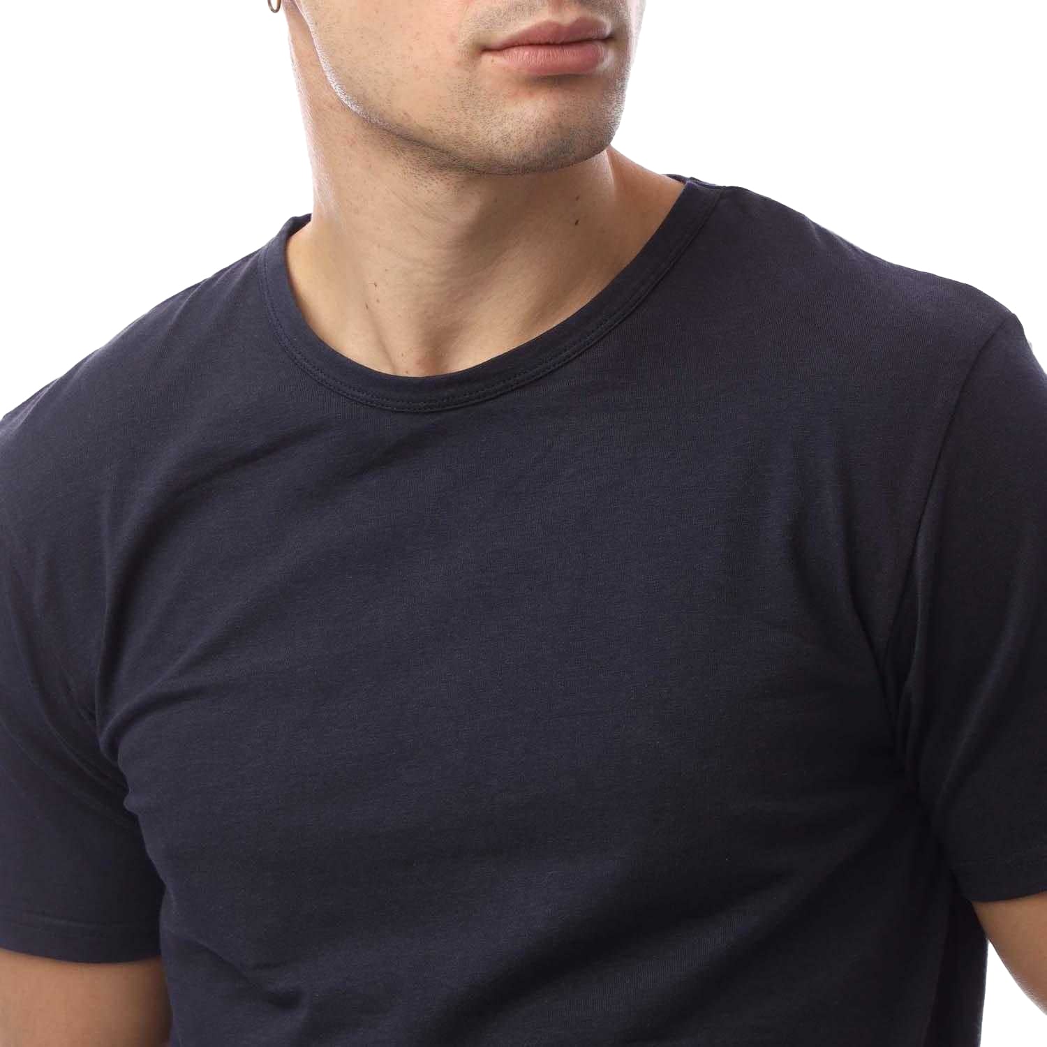 Blue-White-Black - Pack Shot - Lyle & Scott Mens Basic T-Shirt (Pack of 3)