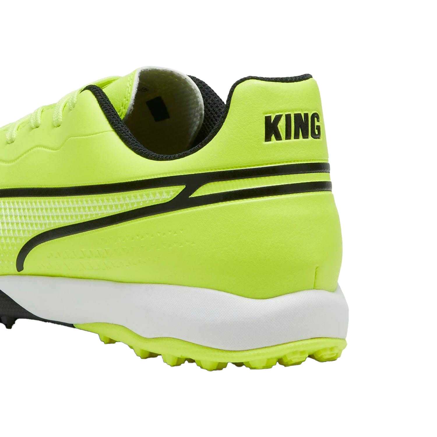 Electric Lime-Puma Black - Back - Puma Unisex Adult King Match Football Boots