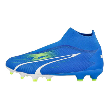 Blue-Puma White-Green Pro - Side - Puma Mens Ultra Match Slip-on Football Boots