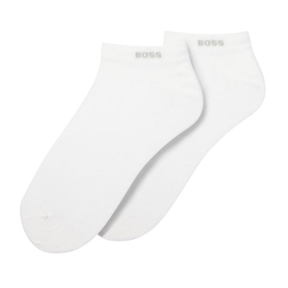 White - Back - Boss Mens Ankle Socks (Pack of 2)