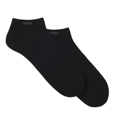 Black - Front - Boss Mens Ankle Socks (Pack of 2)