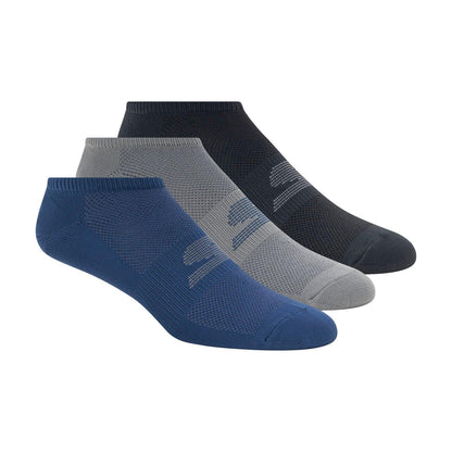 Navy-Grey-Black - Front - Skechers Mens No-Show Socks (Pack of 3)