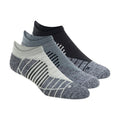 Grey-White-Black - Front - Skechers Mens Low Cut Socks (Pack of 3)
