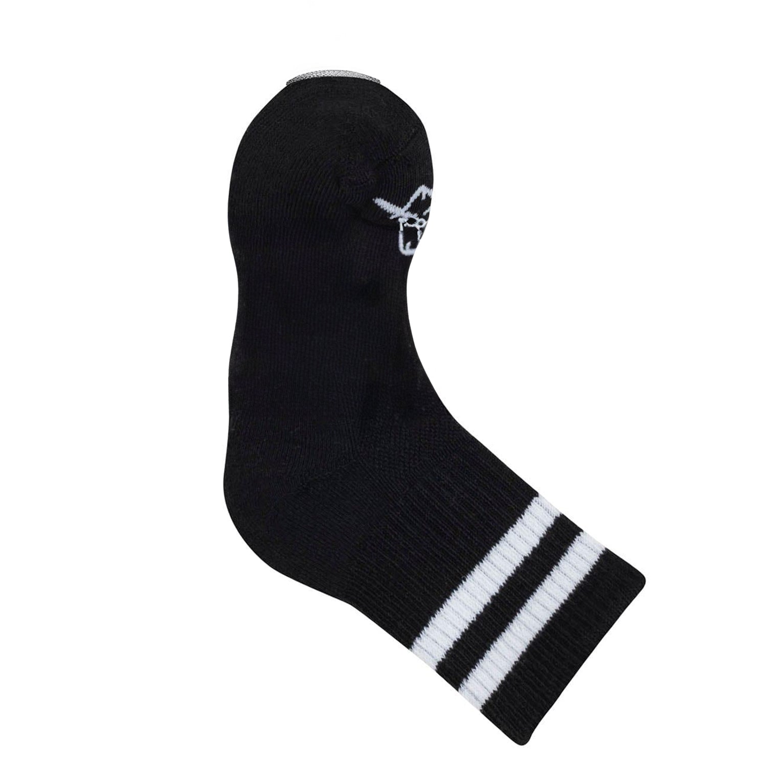 Black - Back - Skechers Childrens-Kids Crew Socks (Pack of 3)