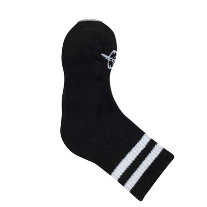 Black - Back - Skechers Childrens-Kids Crew Socks (Pack of 3)