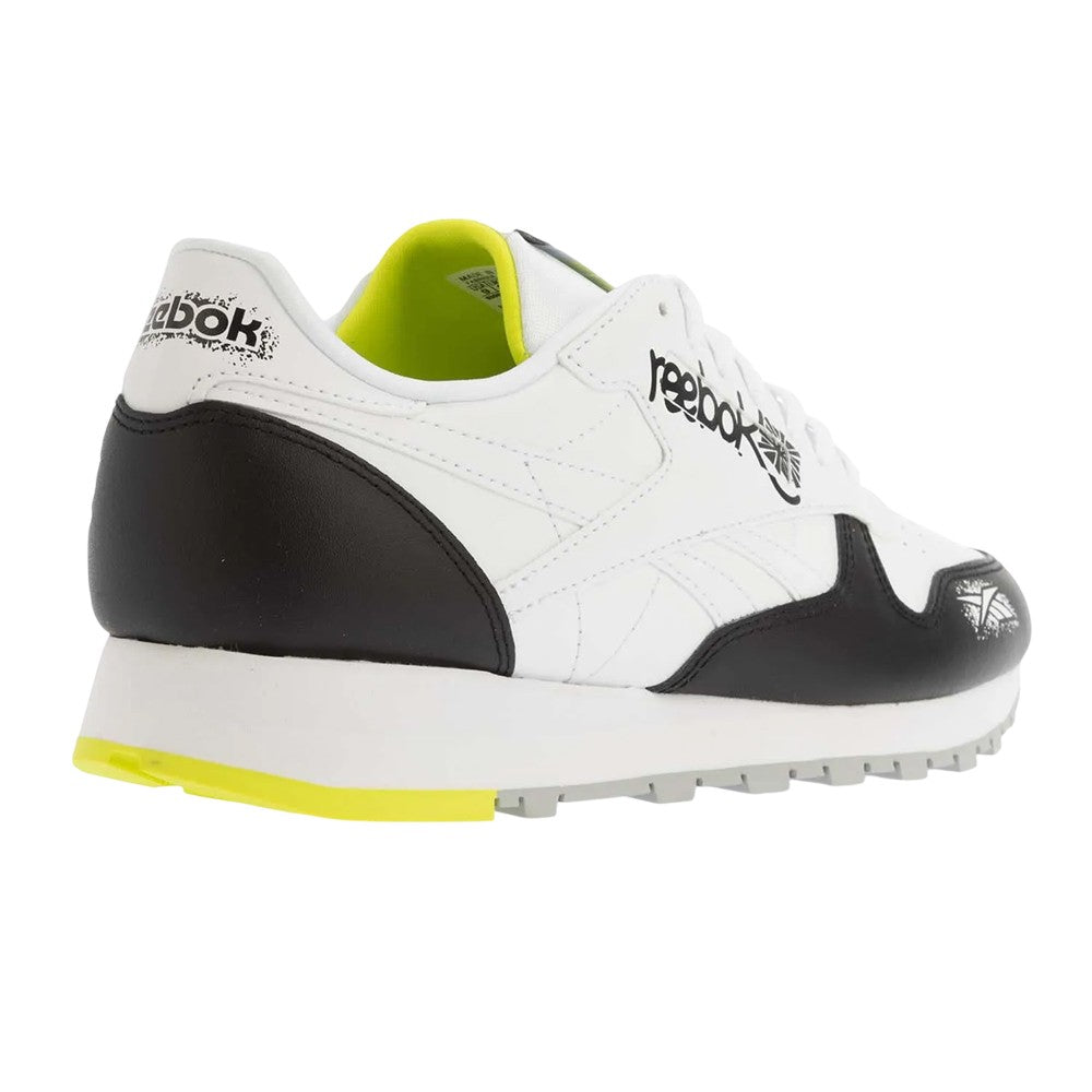 White-Black - Back - Reebok Mens Classic Leather Shoes
