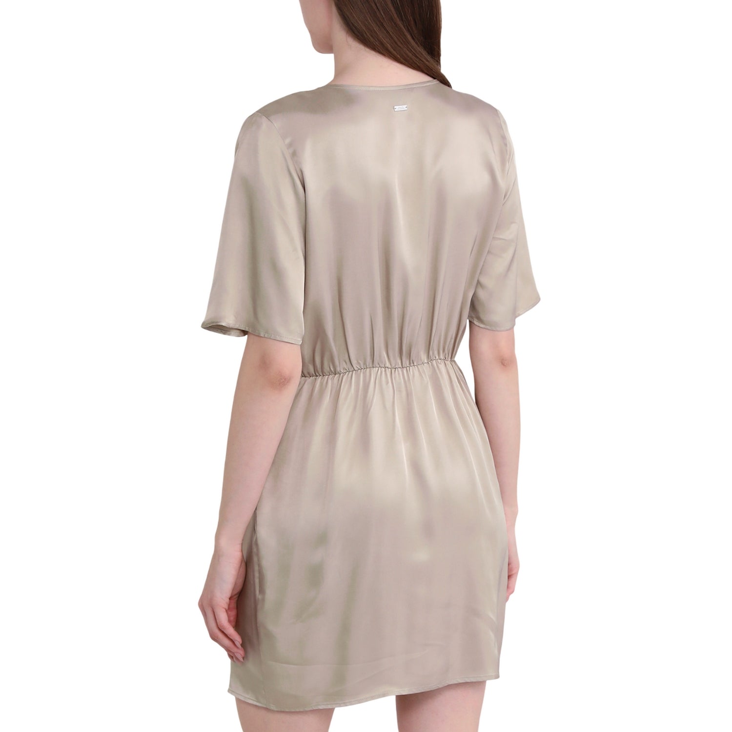 Sand - Back - Armani Exchange Womens-Ladies Dress