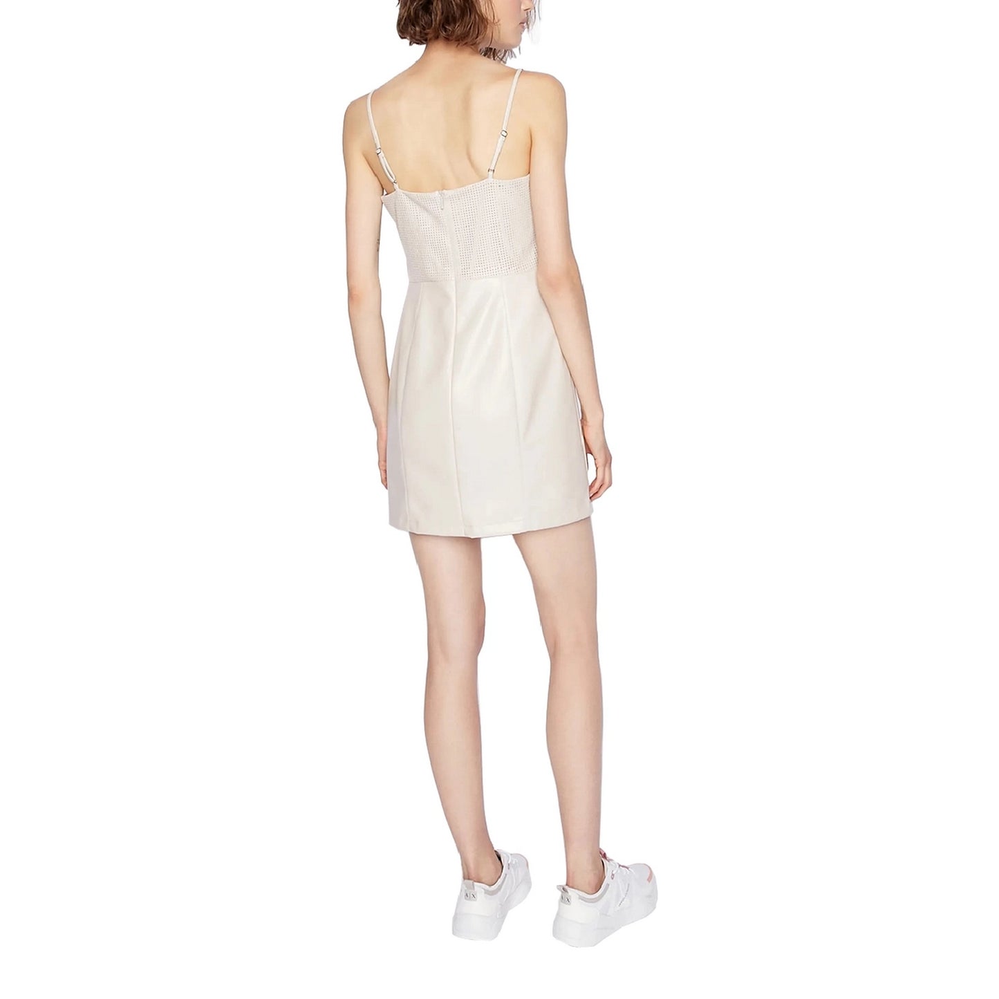 Cream - Back - Armani Exchange Womens-Ladies Mini Dress