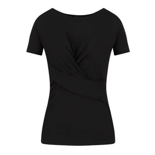 Black - Front - Armani Exchange Womens-Ladies Top
