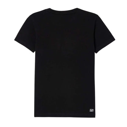 Black - Back - Lacoste Childrens-Kids Oversized Logo Tennis T-Shirt