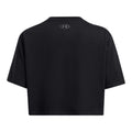 Black - Back - Under Armour Womens-Ladies Cropped Boxy T-Shirt