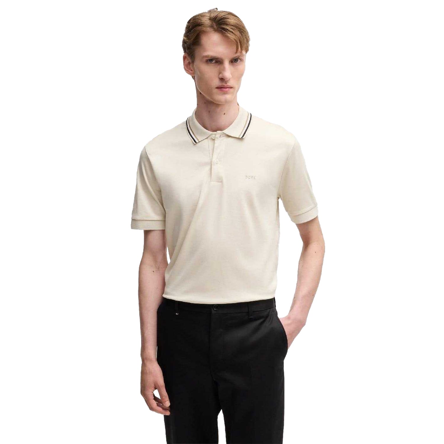 White - Side - Hugo Boss Mens Polo Shirt