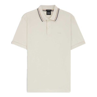White - Front - Hugo Boss Mens Polo Shirt