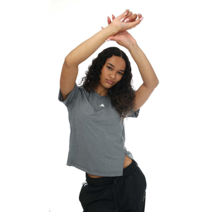 Grey - Pack Shot - Adidas Womens-Ladies Designed 2 Train T-Shirt