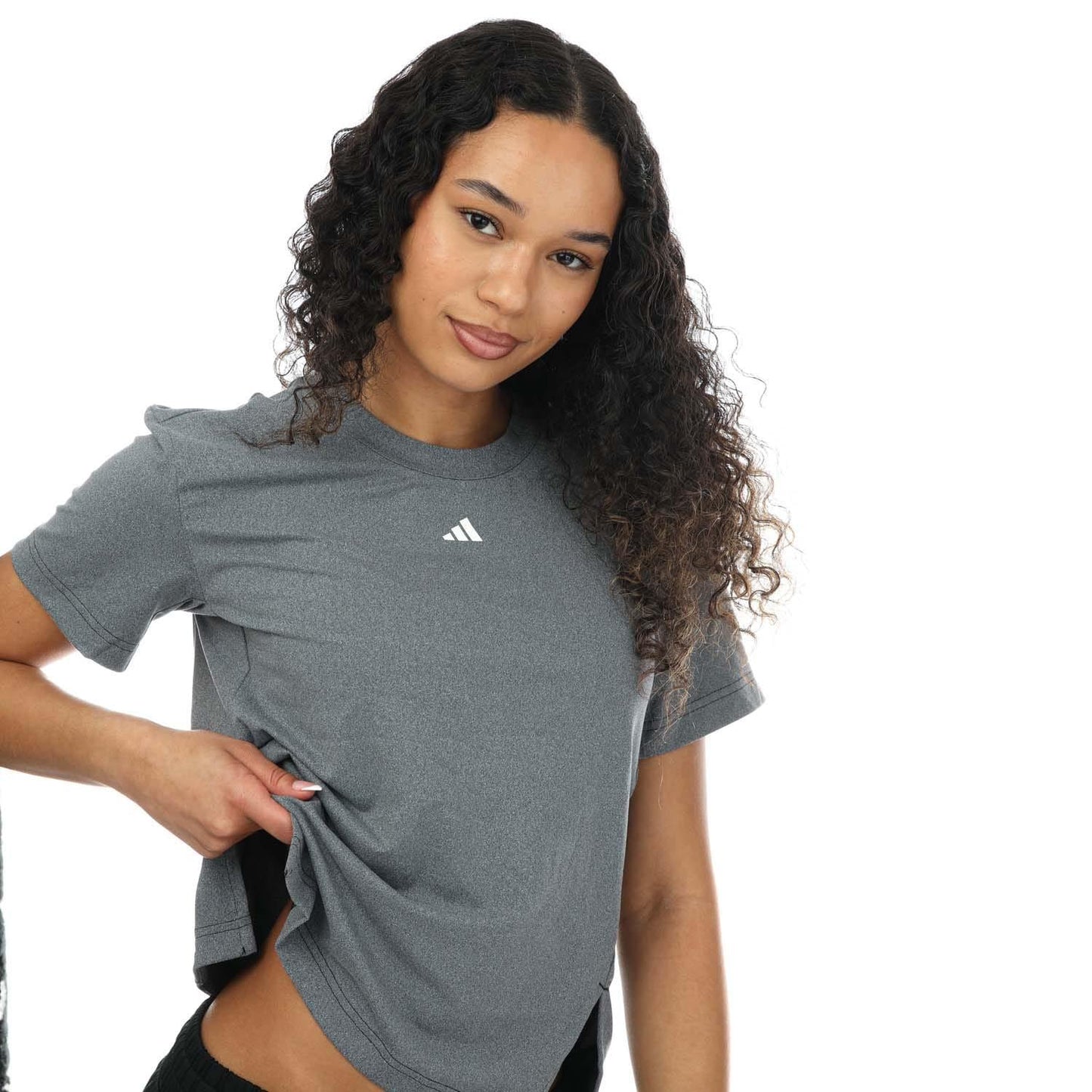 Grey - Lifestyle - Adidas Womens-Ladies Designed 2 Train T-Shirt