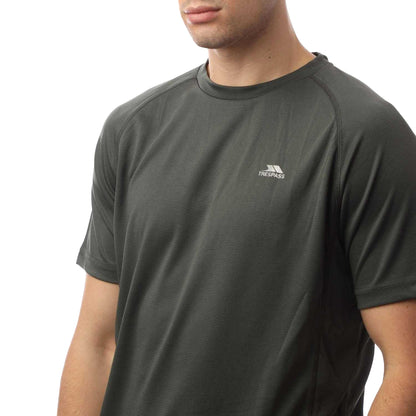 Green - Side - Trespass Mens Niles Active T-Shirt