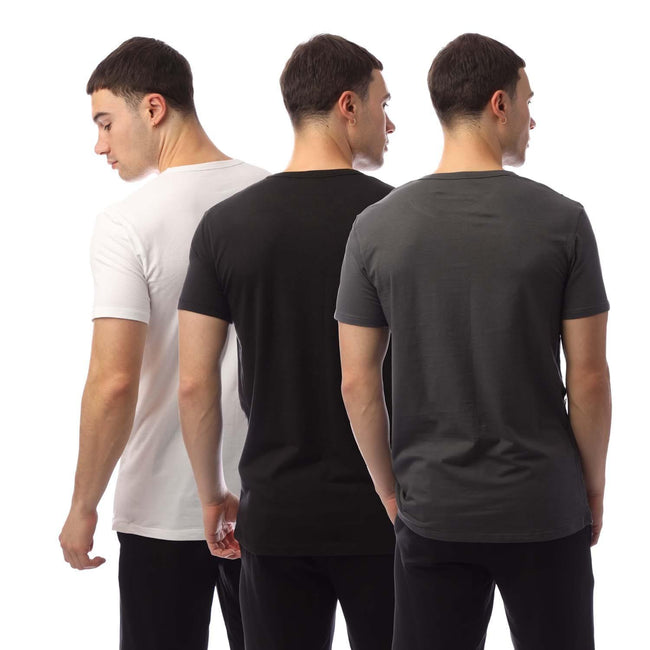 Black - Back - Lyle & Scott Mens Printed T-Shirt (Pack of 3)