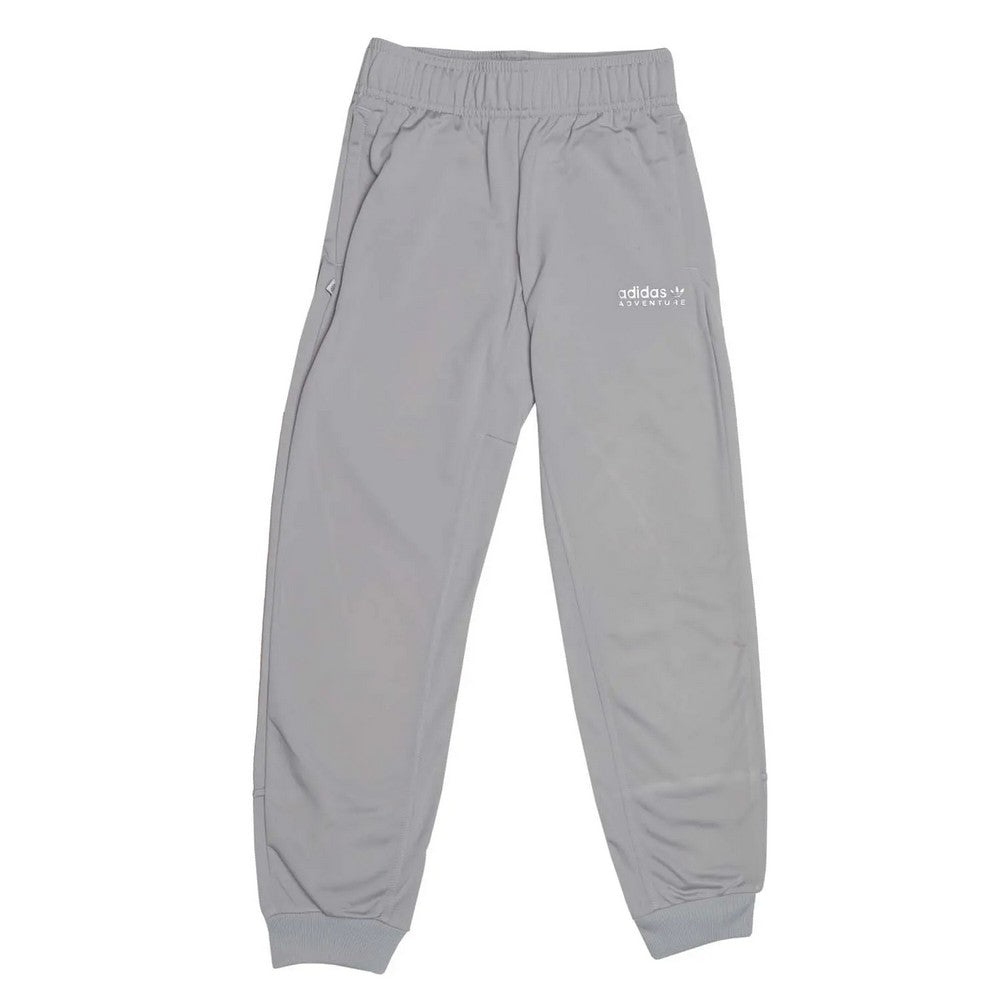 Grey - Front - Adidas Childrens-Kids Adventure Tracksuit Bottoms