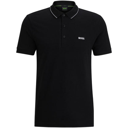 Black - Front - Boss Mens Paule 4 Slim Polo Shirt
