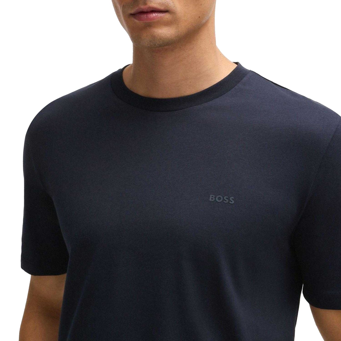 Dark Blue - Side - Boss Mens Thompson 01 T-Shirt