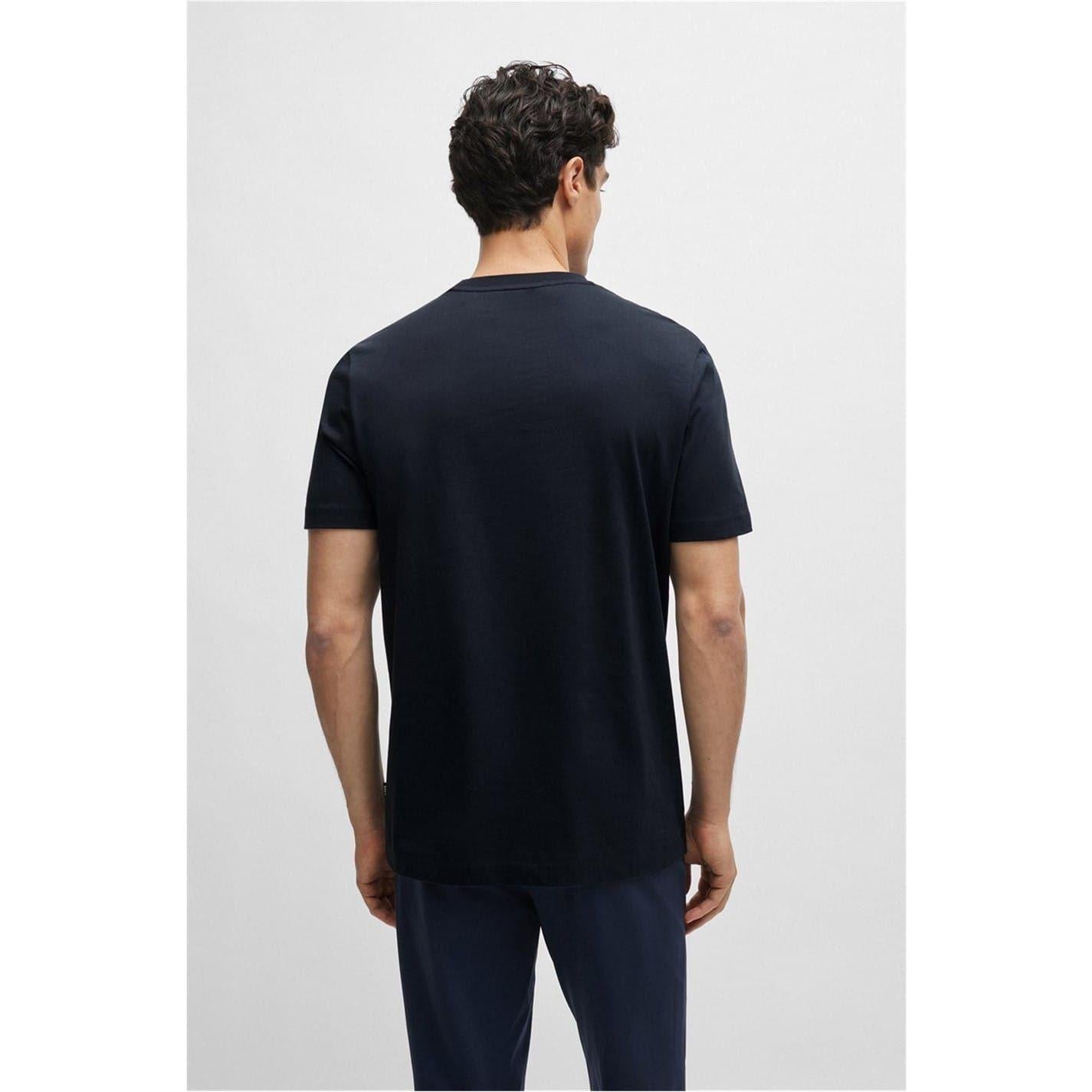 Navy - Back - Boss Mens Thompson 01 T-Shirt