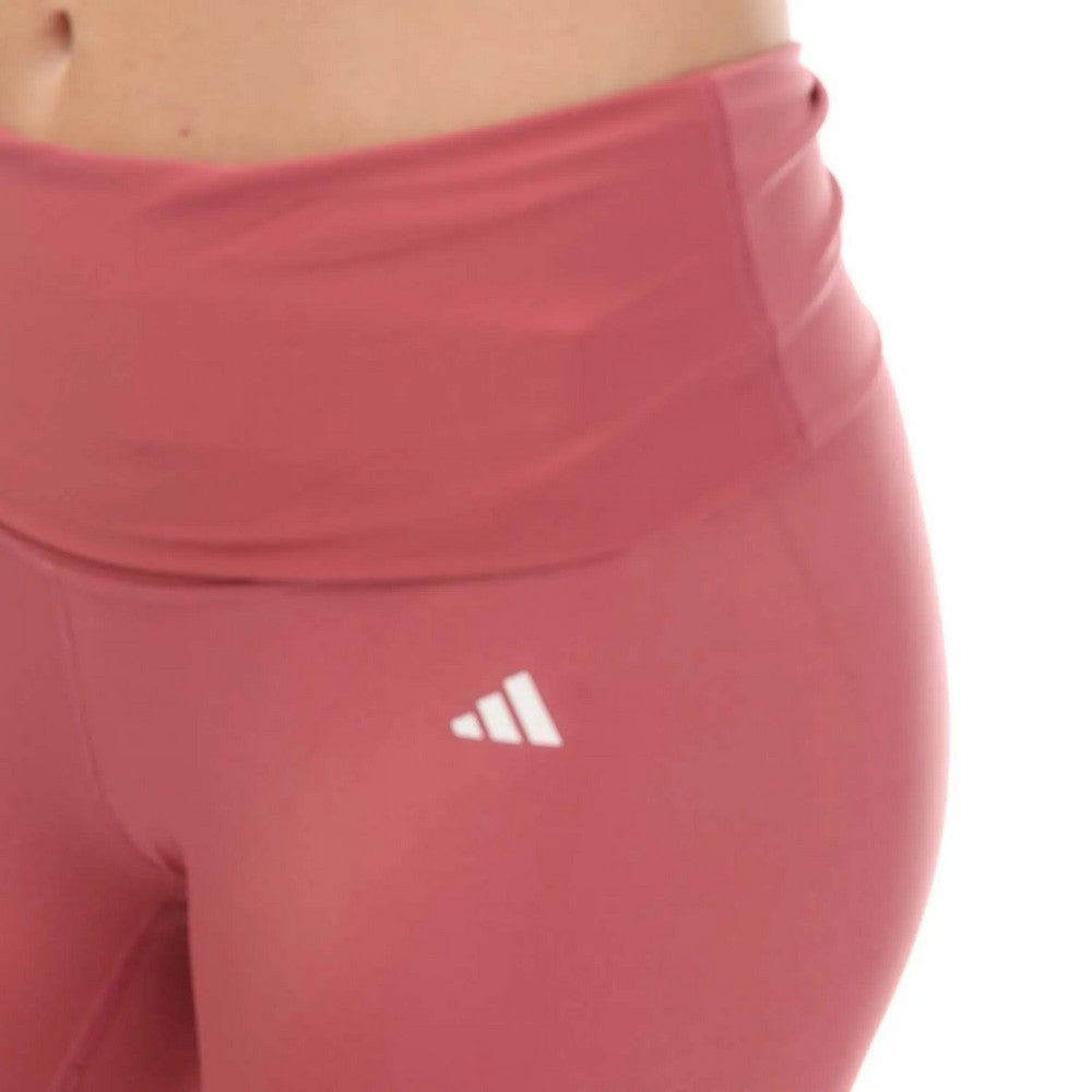 Pink - Side - Adidas Womens-Ladies Maternity Yoga 7-8 Leggings