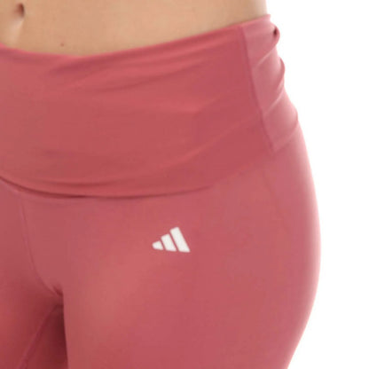 Pink - Side - Adidas Womens-Ladies Maternity Yoga 7-8 Leggings