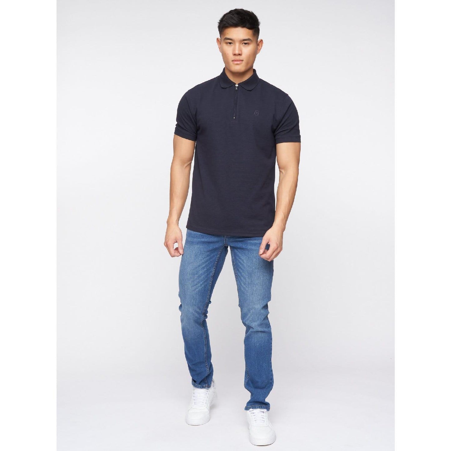 Stonewash - Side - Crosshatch Mens Malcom Slim Jeans