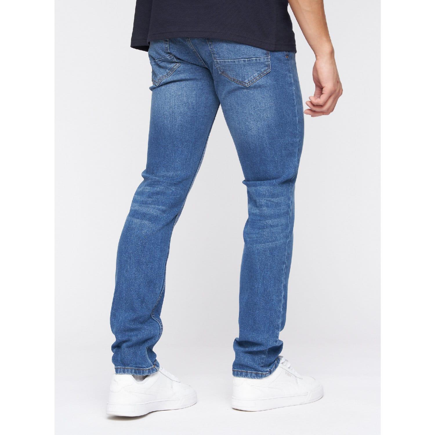 Stonewash - Lifestyle - Crosshatch Mens Malcom Slim Jeans