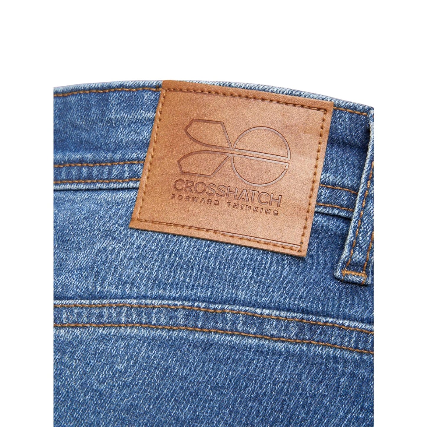 Blue - Lifestyle - Crosshatch Mens Malcom Slim Jeans