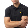 Blue - Side - Lyle & Scott Mens Sports Short-Sleeved Polo Shirt