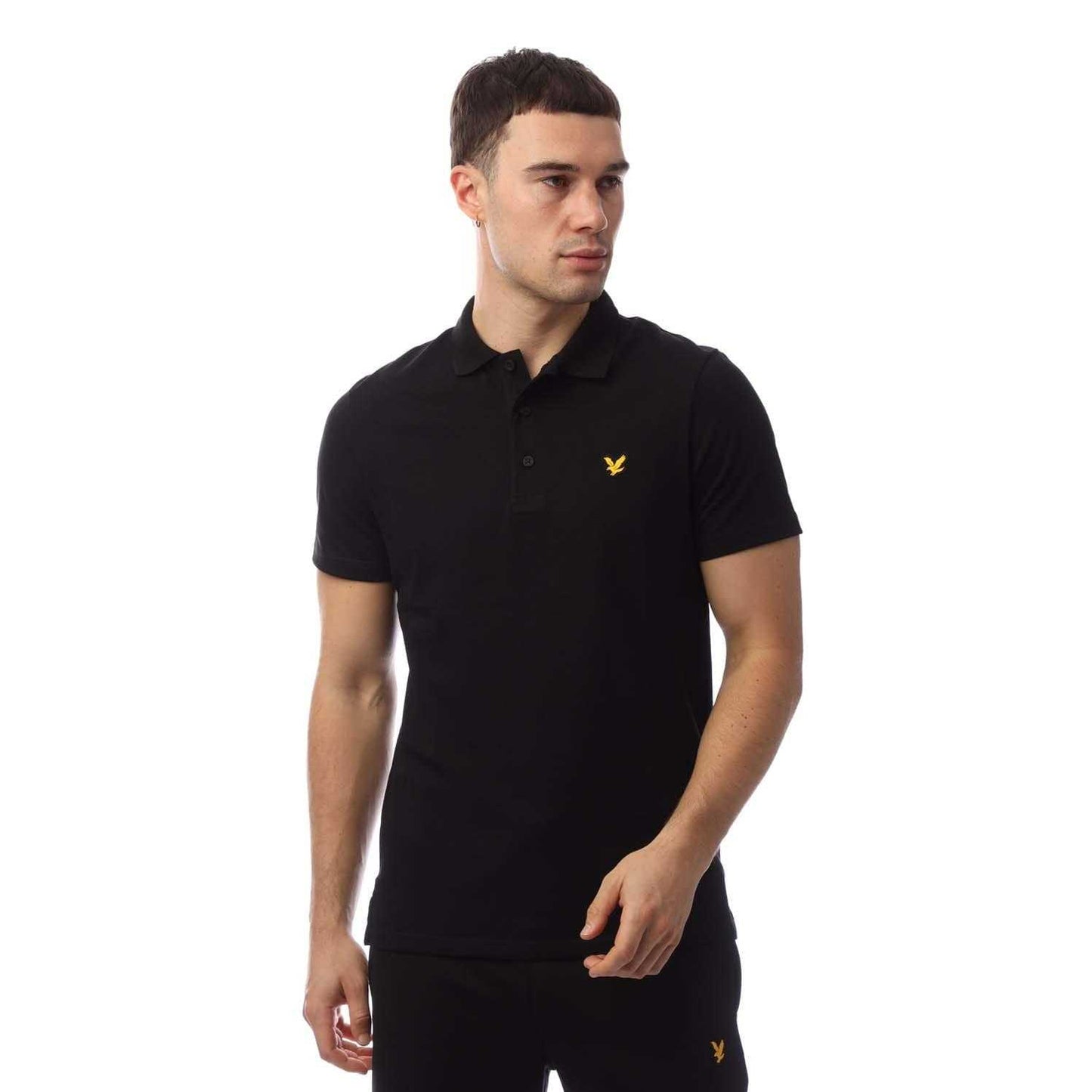 Black - Front - Lyle & Scott Mens Sports Short-Sleeved Polo Shirt