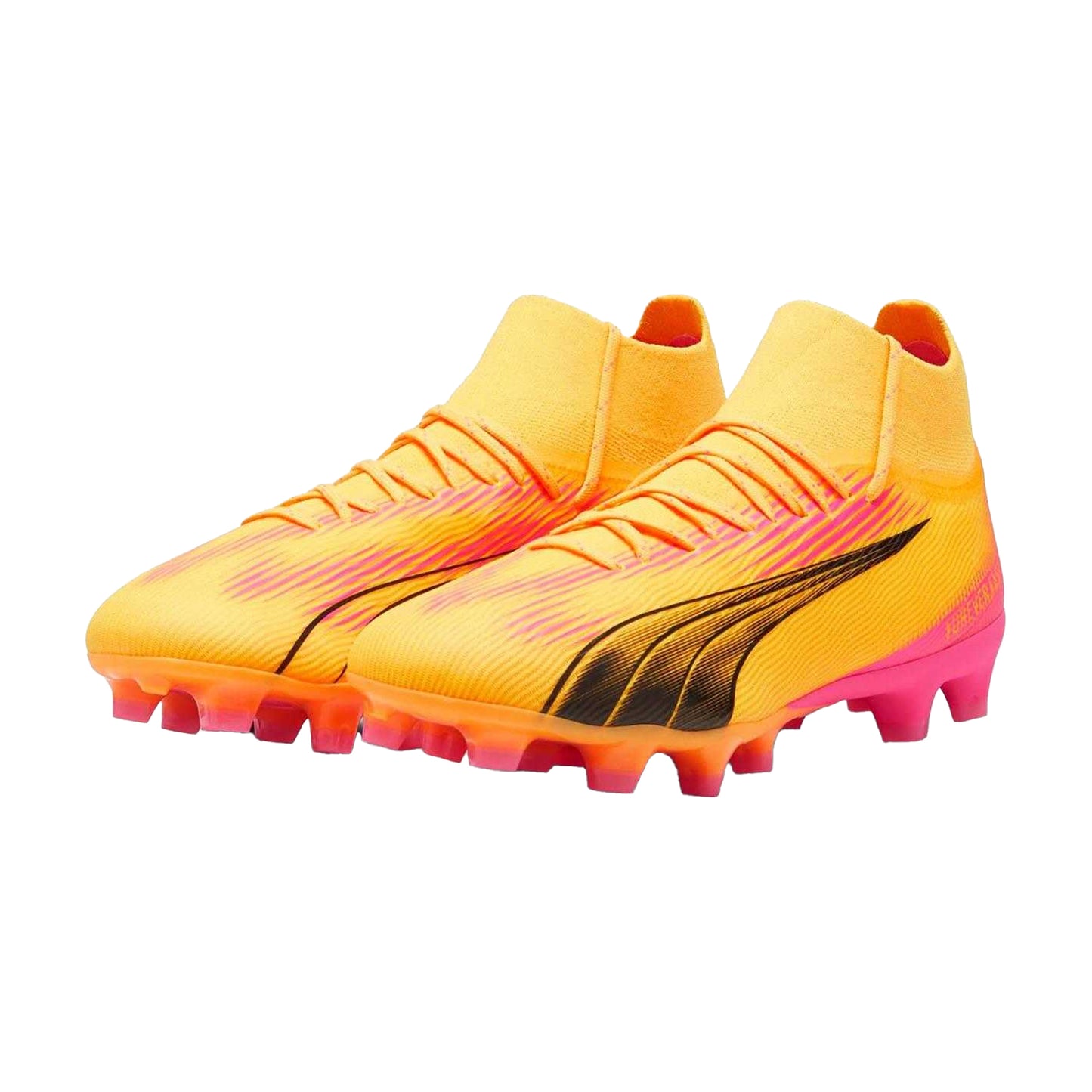 Sun Stream-Puma Black-Sunset Glow - Pack Shot - Puma Mens Ultra Pro Firm Ground Football Boots